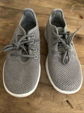 allbirds Women's Light Gray Knit Lace-Up Sneakers